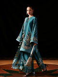 Hussain Rehar The Scent Luxury Pret SS'25 Raw Silk Embellished 3-Piece Suit-Verta