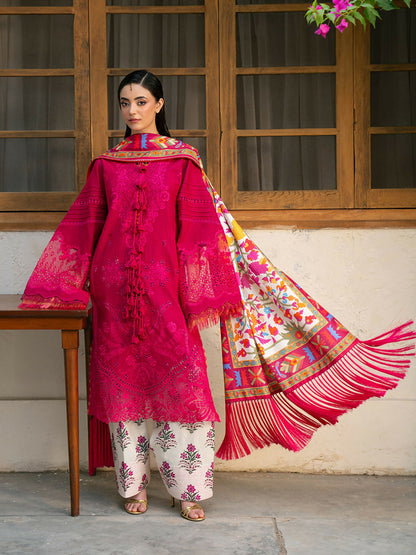 Binilyas Gulrukh Khaddar Embroidered Unstitched 3-Piece Suit-66-B