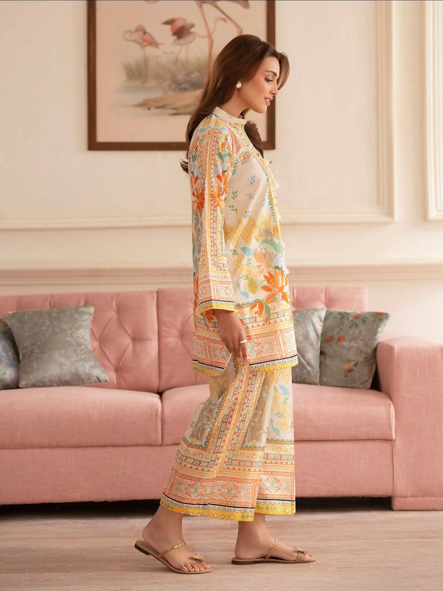 Mahnur Noir Lawn'26 Printed Co-Ord Set-N-05