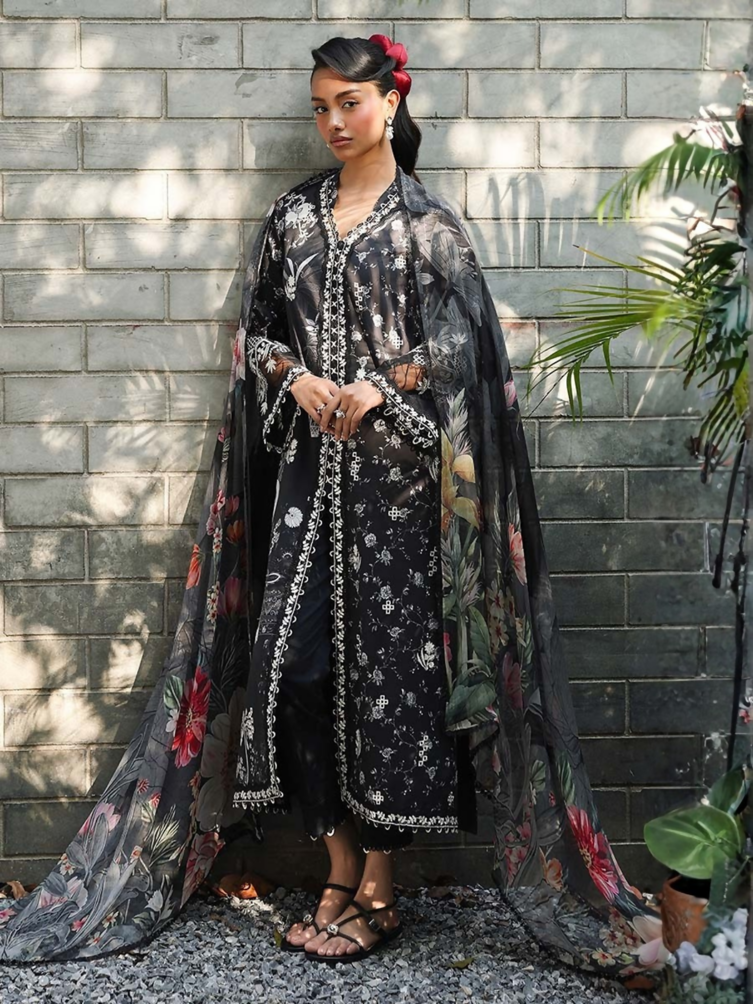 Qalamkar Qprints Lawn'26 Embroidered Unstitched 3-Piece Suit-AX-08-(B)-Eavan