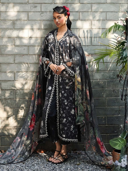 Qalamkar Qprints Lawn'26 Embroidered Unstitched 3-Piece Suit-AX-08-(B)-Eavan