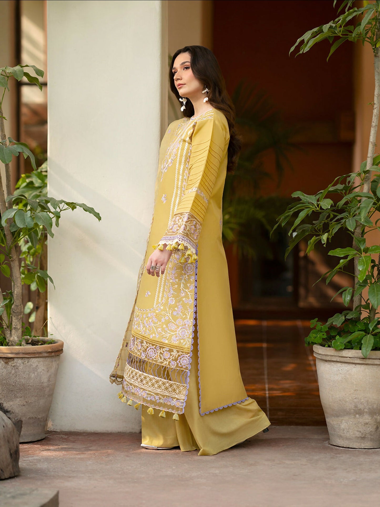 Mahnur Angan Lawn'26 Embroidered Unstitched 3-Piece Suit-AN-003