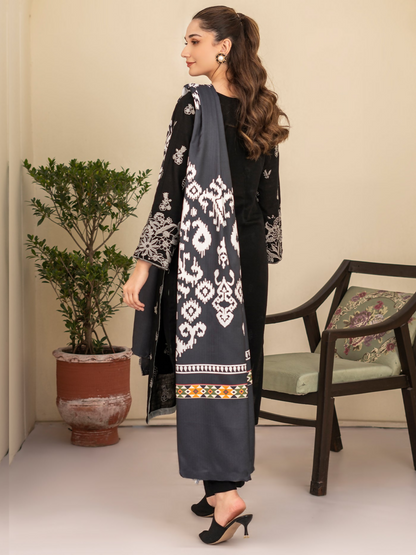 Panache Apparel Winter Basics Khaddar Embroidered Stitched Suit-Cove