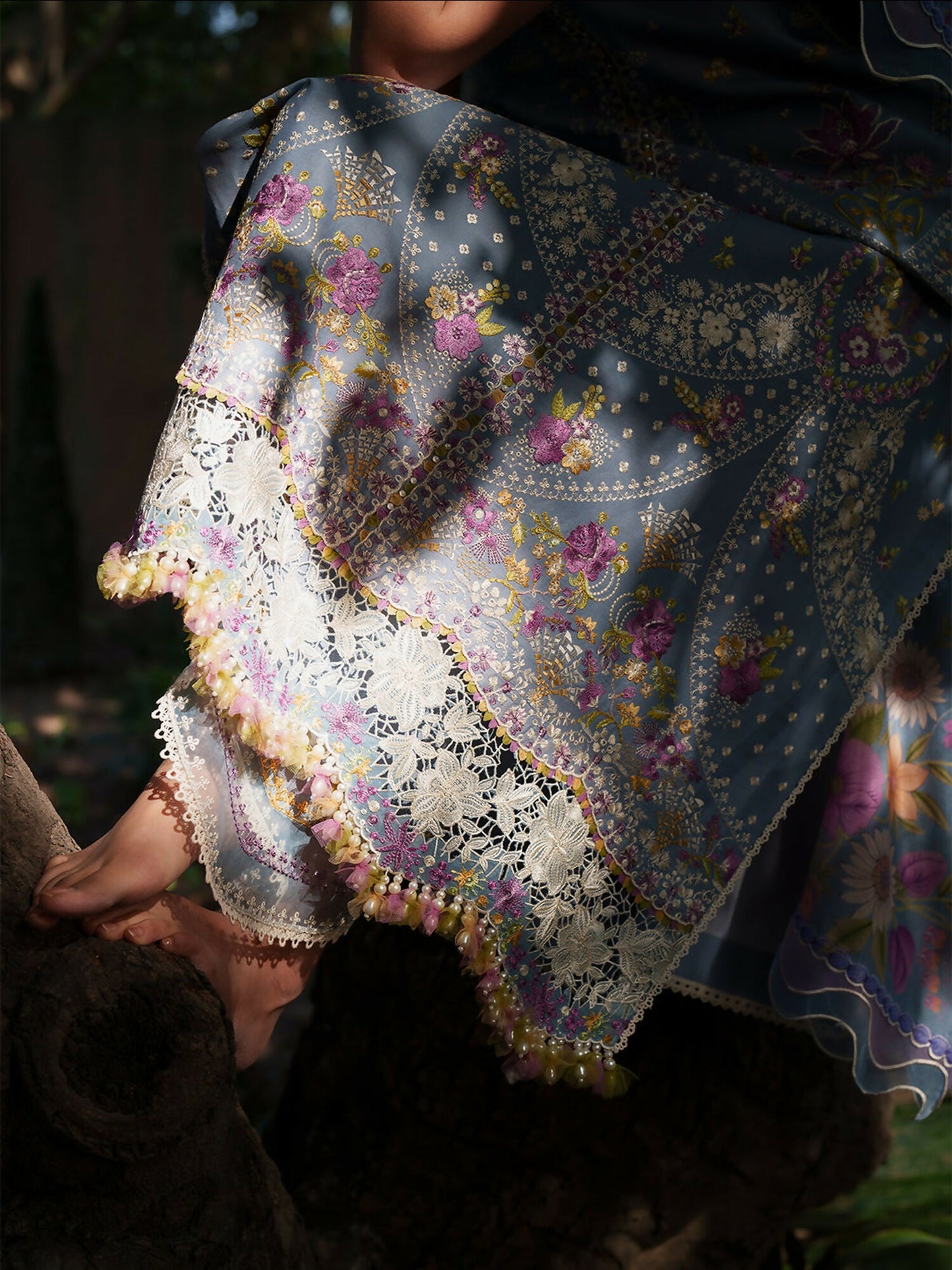 Binilyas Heritage Dore Summer'26 Lawn Embroidered Unstitched 3-Piece Suit-172-A