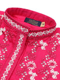 Velvour Girls Cotton Embroidered Co-Ord Set-VG175-B