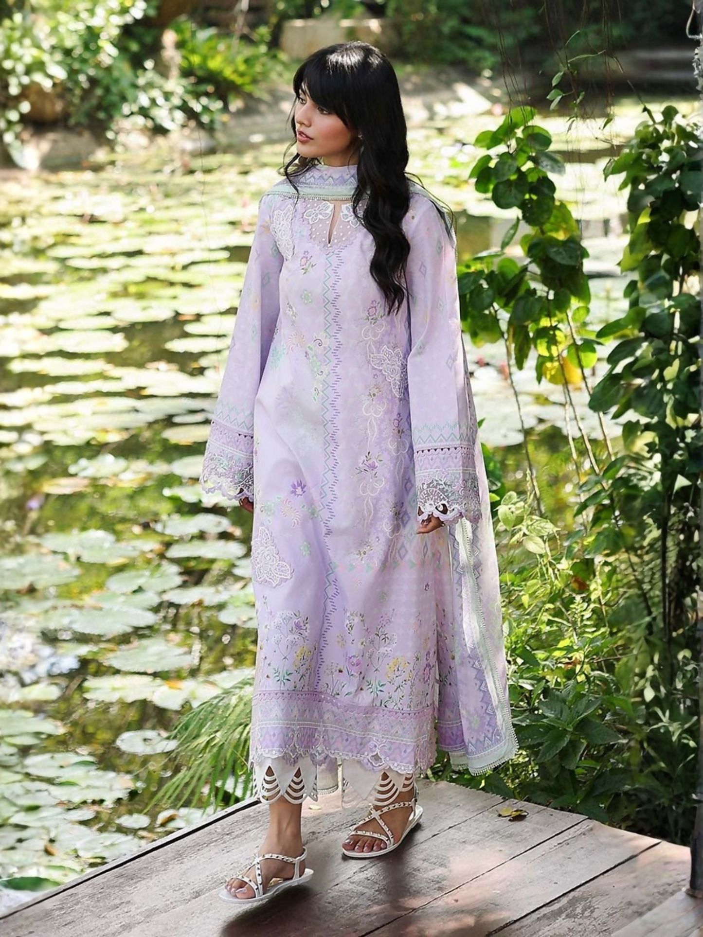 Qalamkar Qprints Lawn'26 Embroidered Unstitched 3-Piece Suit-AX-03-(B)-Fiona