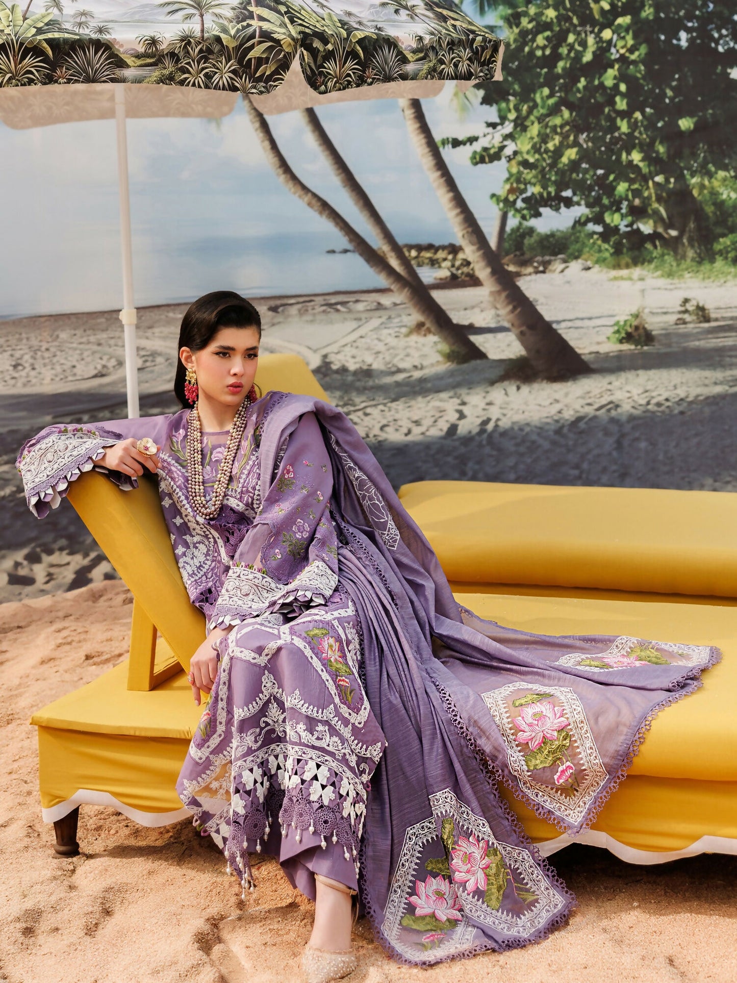 Parishay Monaco Luxury Lawn'26 Embroidered Unstitched 3-Piece Suit-MN-06