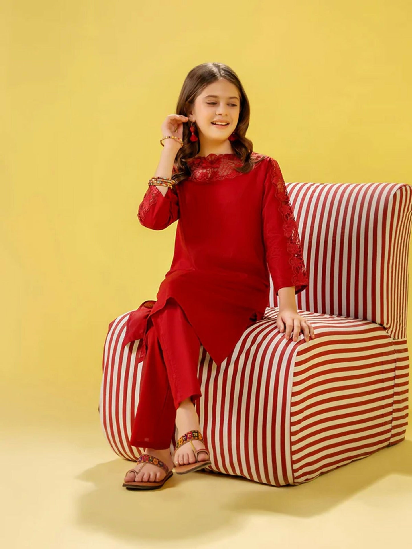 Velvour Girls Embroidered Stitched 2-Piece-Suit-VG154-A