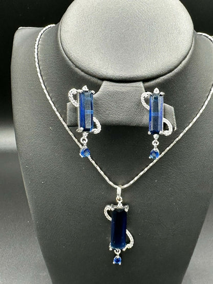 H&A Jewellery One Carat Silver Rhodium Plated Jewellery Set