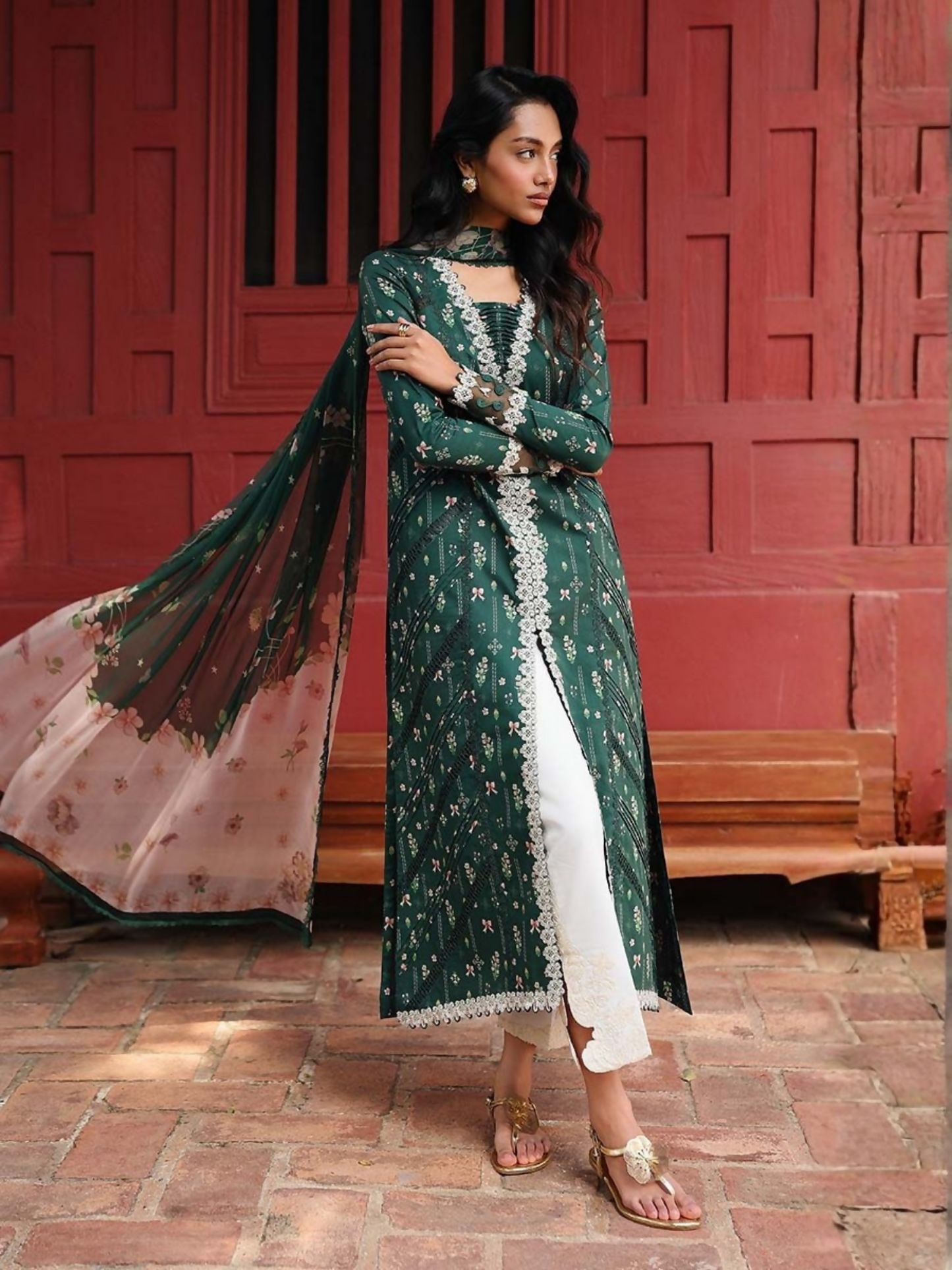Qalamkar Qprints Lawn'26 Embroidered Unstitched 3-Piece Suit-AX-09-(B)-Greer