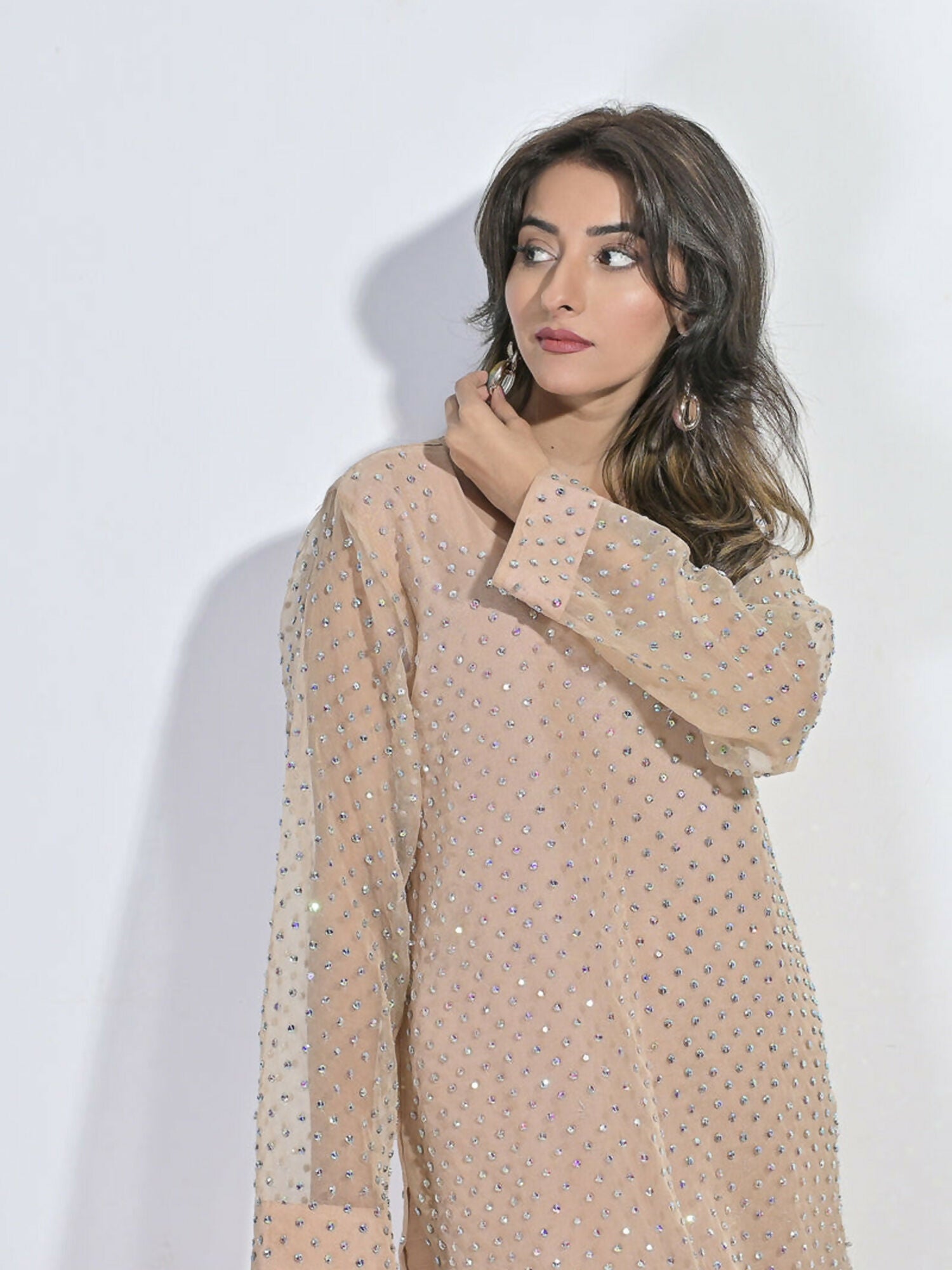 Ruby's Couture Festive Fall'25 Organza Embellished Stitched 3-Piece Suit-Falisha