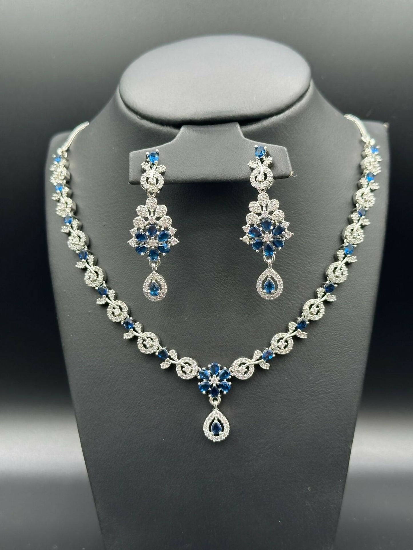 H&A Jewellery One Carat Silver Rhodium Plated Jewellery Set