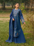 Binilyas Freesia Luxury Lawn Embroidered Unstitched 3-Piece Suit-102 - B