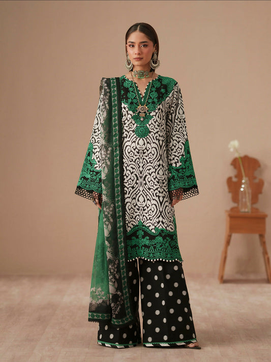 Binilyas Jojo Summer'26 Lawn Embroidered Unstitched 3-Piece Suit-85A
