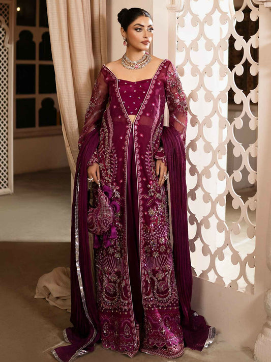 Shiza Hassan Shehnai Organza Embellished Stitched 4-Piece Suit-Ceila