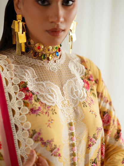 Binilyas Eres Bonita Viscose Embroidered Stitched 3-Piece Suit-1101-B