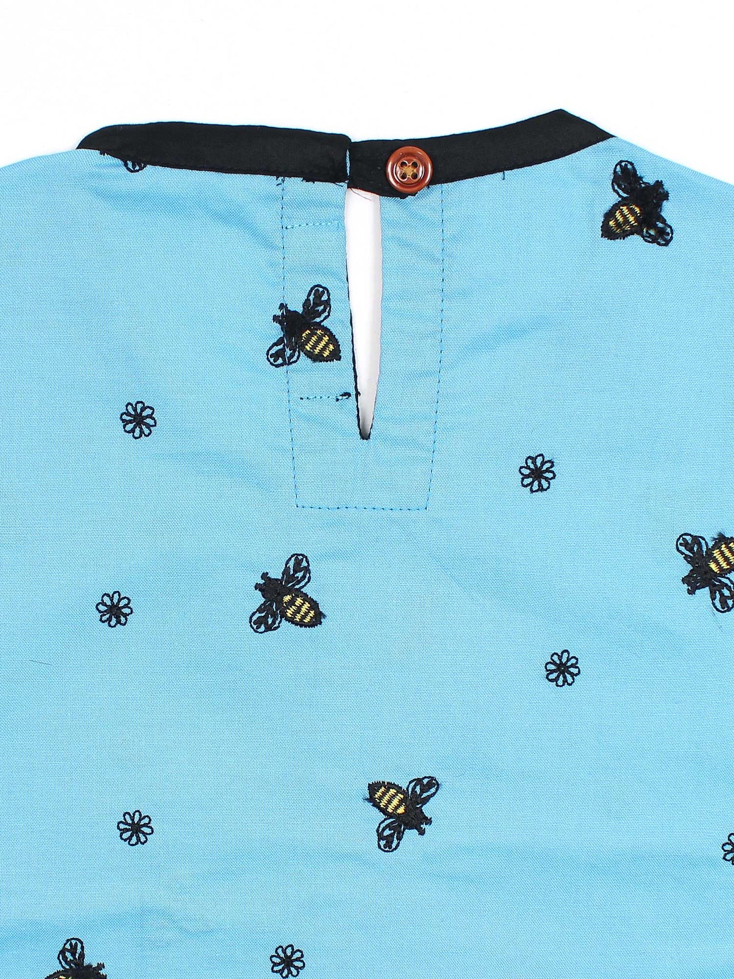 Velvour Girls Cotton Embroidered Co-Ord Set-VG168-A