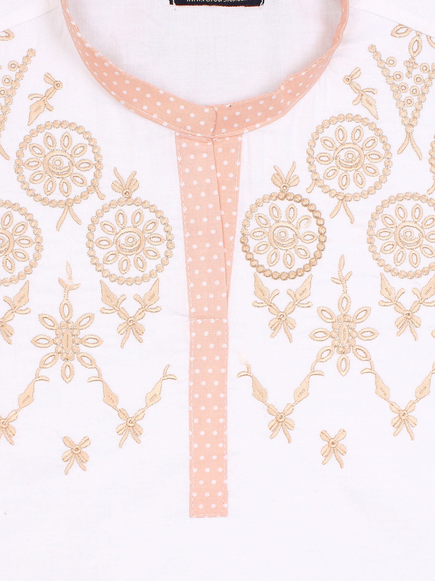 Velvour Girls Cotton Embroidered Co-Ord Set-VG170
