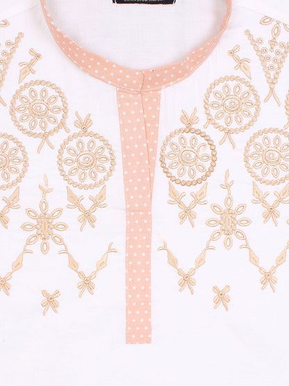 Velvour Girls Cotton Embroidered Co-Ord Set-VG170