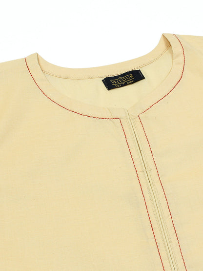 Velvour Girls Cotton Embroidered Stitched Tunic-VG105-B