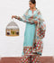 Hussain Rehar Luxury Pret Eid'23 Raw Silk Embellished Stitched 3-Piece Suit-Azure