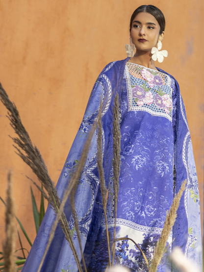 Parishay Ivy Bloom'26 Lawn Embroidered Unstitched 3-Piece Suit-IB-08