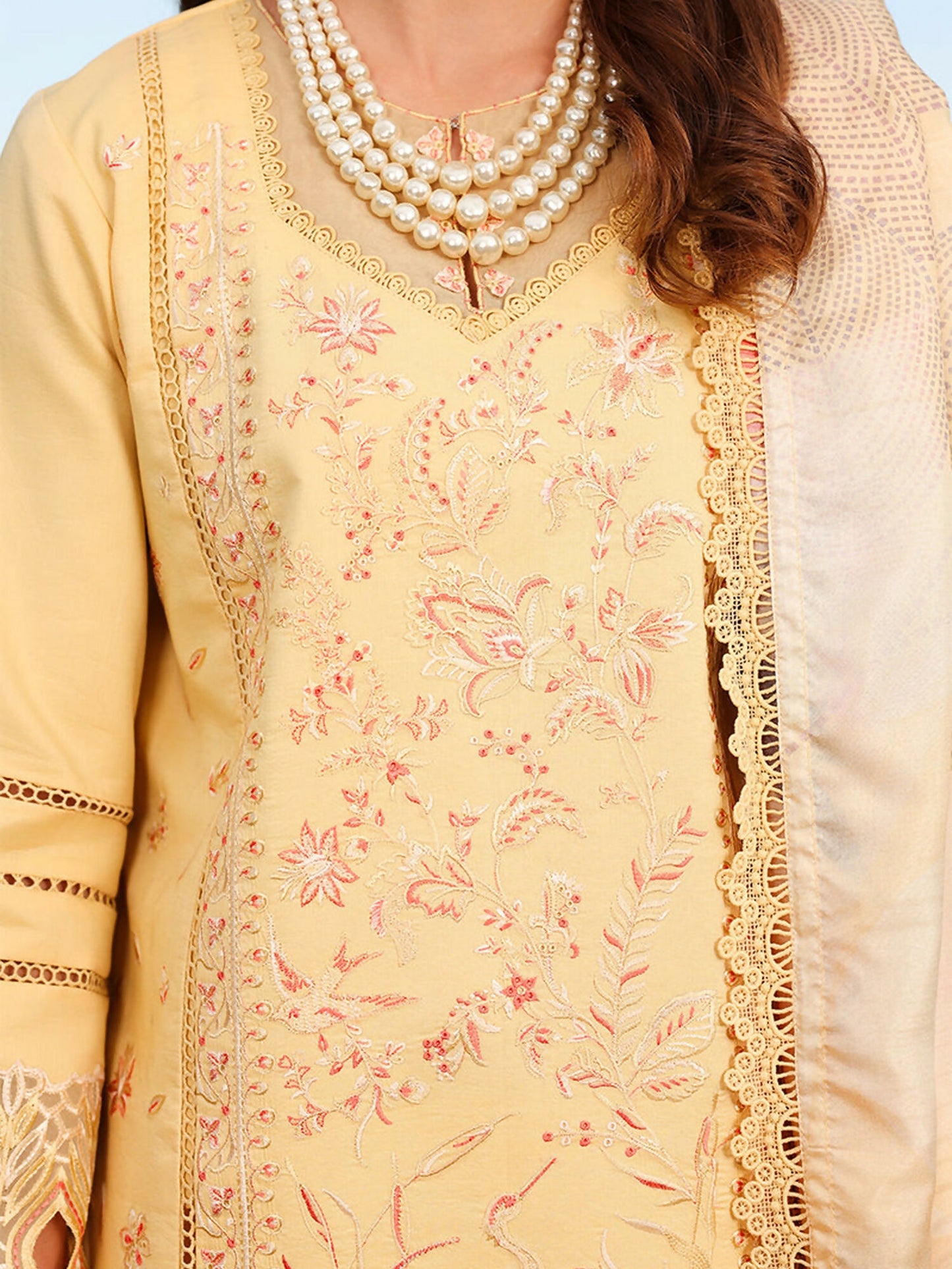 Rang Rasiya Florence Summer Edit'26 Lawn Embroidered Unstitched 3-Piece Suit-Mirha