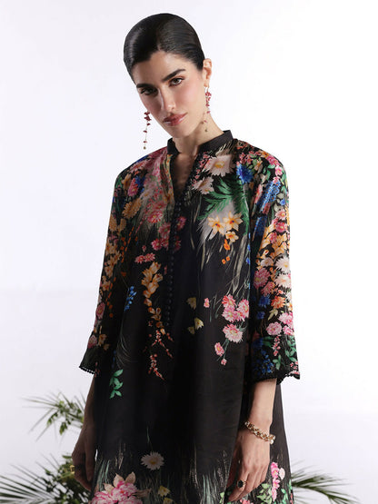 Binilyas Silk Digital Printed Co-Ord Set-30088