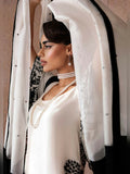 Hussain Rehar Luxury Pret Eid'24 Raw Silk Embellished Stitched 3-Piece Suit-Tusk