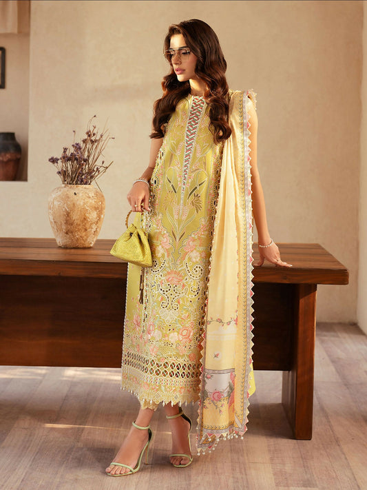Binilyas Mehroze Lawn Embroidered Stitched 3-Piece Suit-97-B
