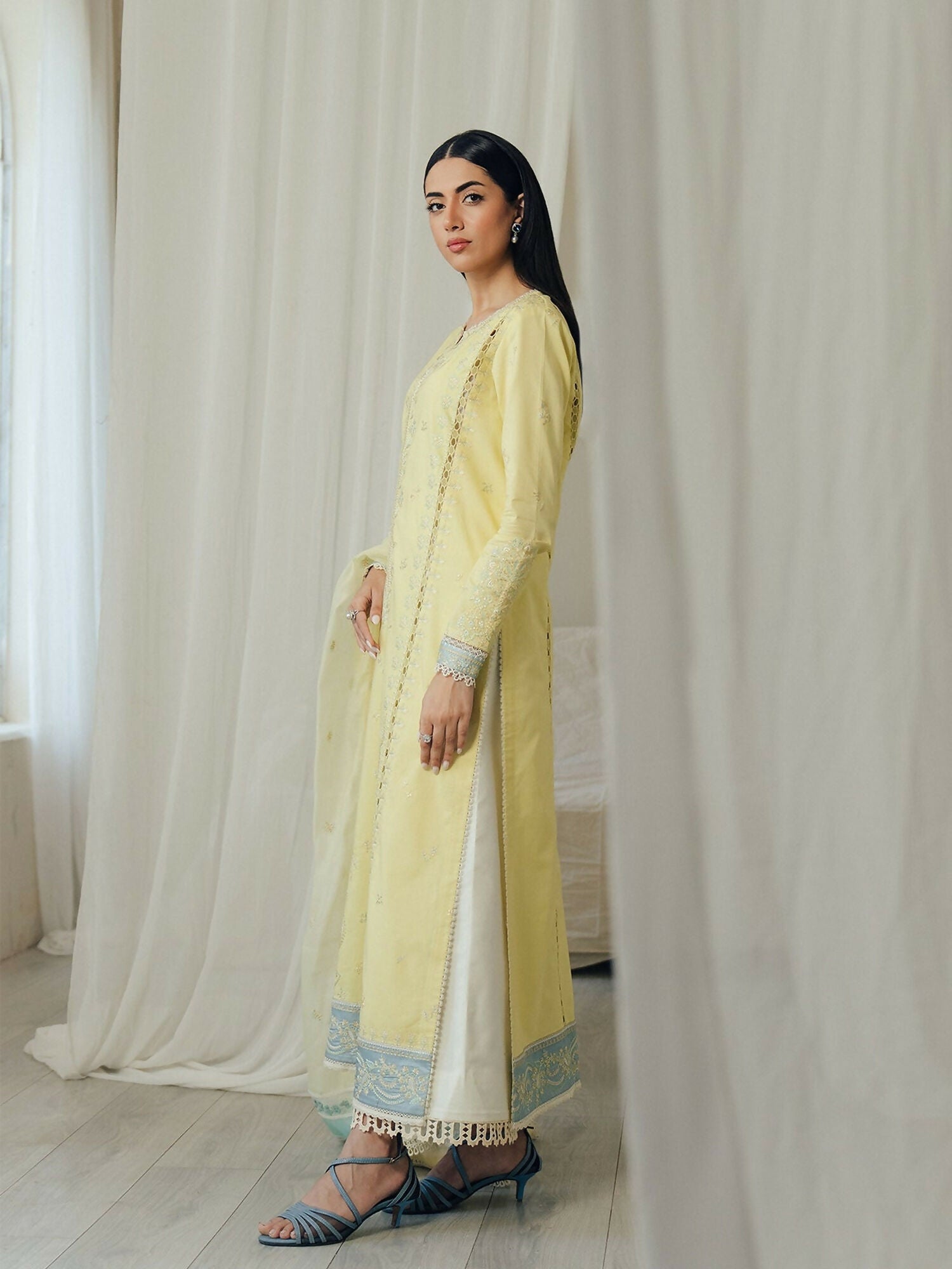 Afrozeh Day Break'26 Lawn Embroidered Unstitched 3-Piece Suit-Dayglow