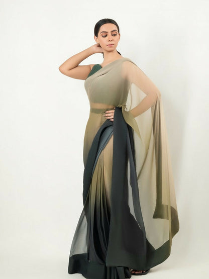 Imran Aftab Chiffon Printed Unstitched Saree-IASC 23