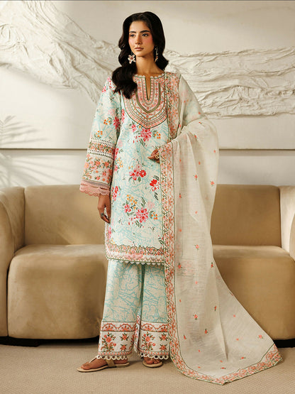 Mahnur Leila Lawn'26 Embroidered Unstitched 3-Piece Suit-L-05