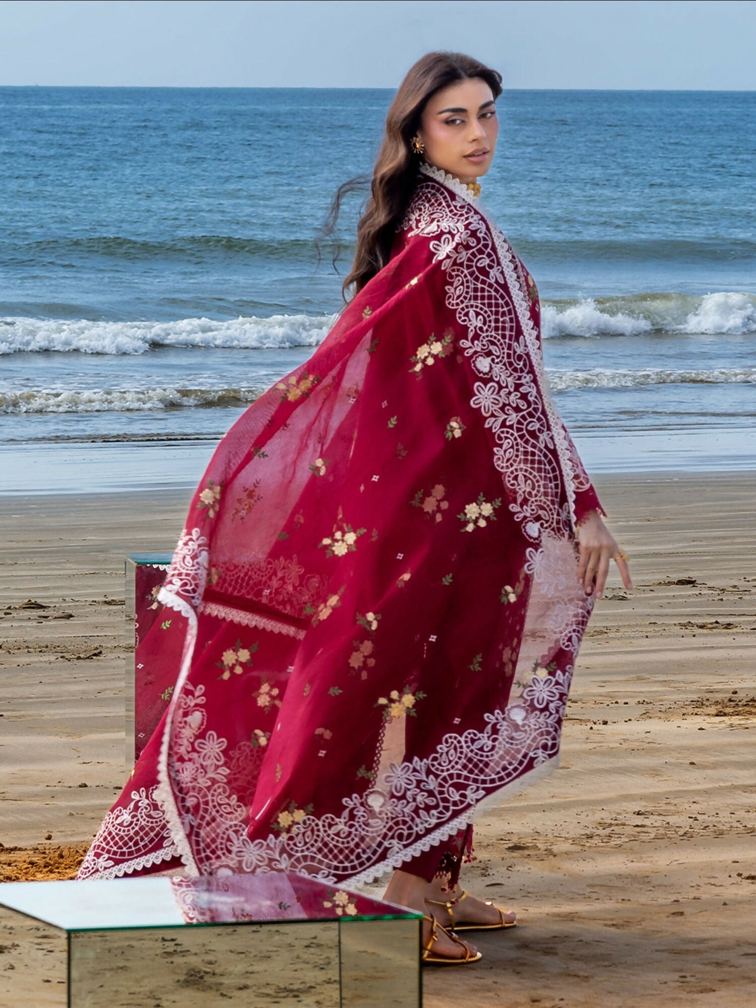 Mahnur Sirene Luxury Lawn'26 Embroidered Stitched 3-Piece Suit-S-11