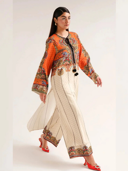MH Cloth House Poly Lawn Printed Stitched 2-Piece Suit-Zarnoor