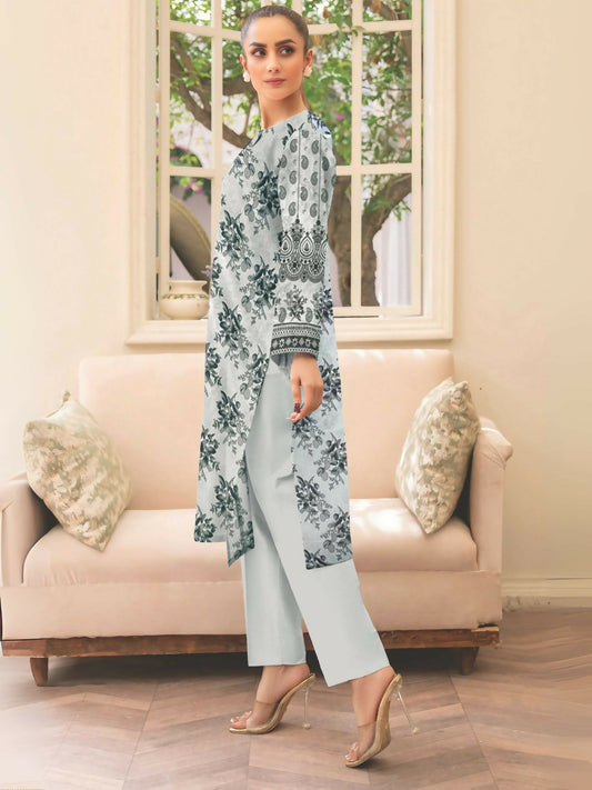 Cross Sketch Lawn Printed Unstitched 2-Piece Suit-Seher