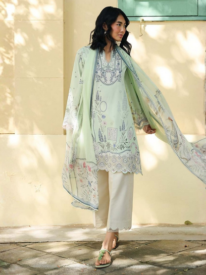 Qalamkar Qprints Lawn'26 Embroidered Unstitched 3-Piece Suit-AX-04-(B)-Asha