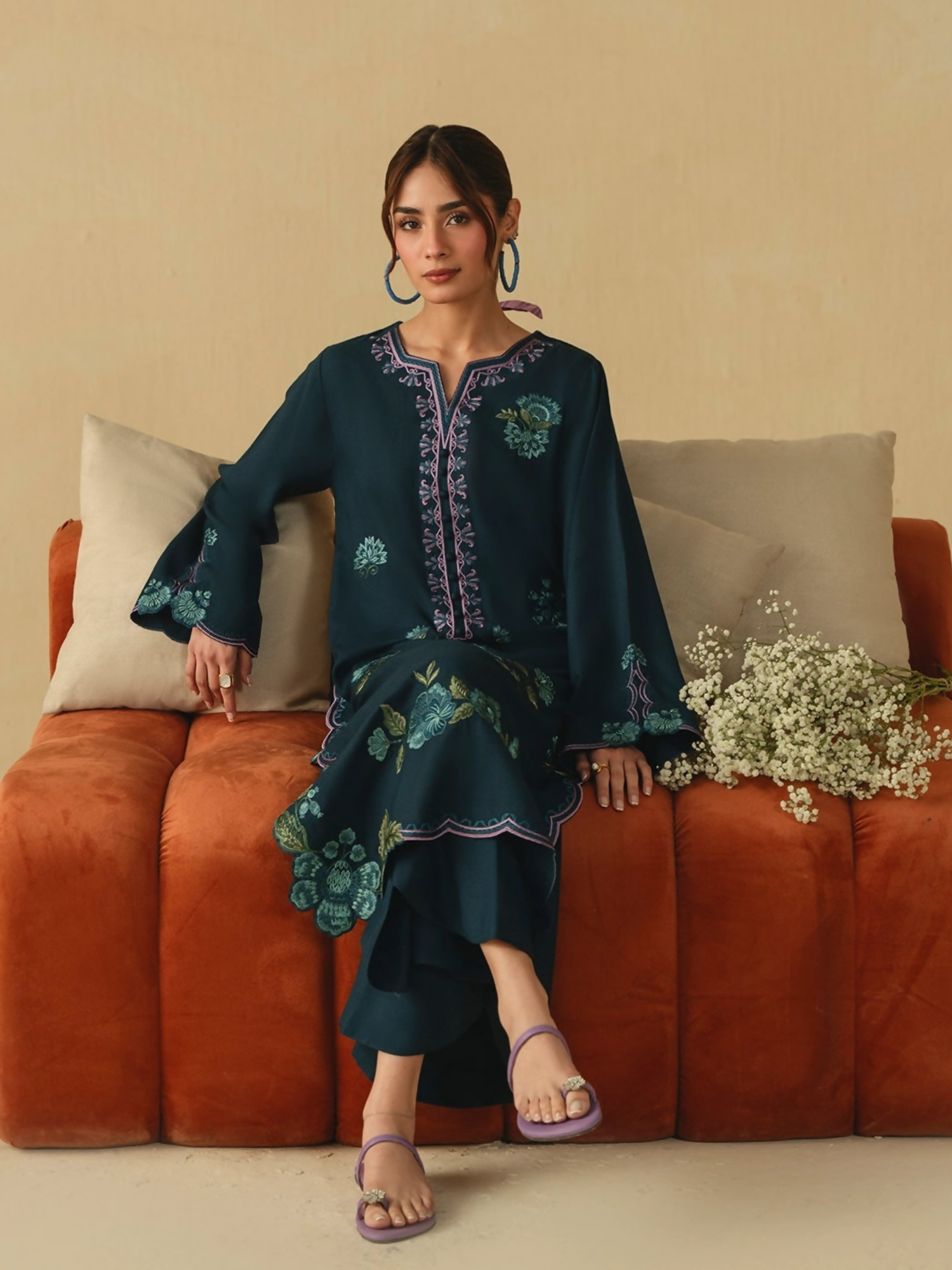 Mannat Clothing Boho Summer'26 Cotton Embroidered Stitched Suit-Riverleaf