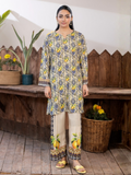 Panache Apparel Crepe De Luxe Crepe Printed Co-Ord Set-Lemon