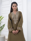 MH Cloth House Khaddi Net Embroidered Stitched 2-Piece Suit-Mahveen