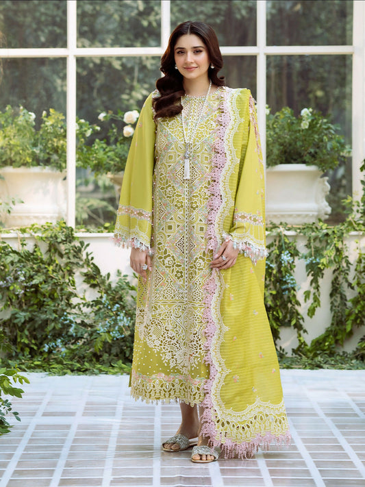 Binilyas Freesia Lawn Embroidered Unstitched 3-Piece Suit-105-A