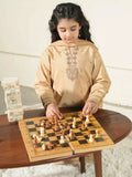 Panache Apparel Noore Eid Edit Sheesha Silk Embroidered Stitched Suit-Deyar Kids