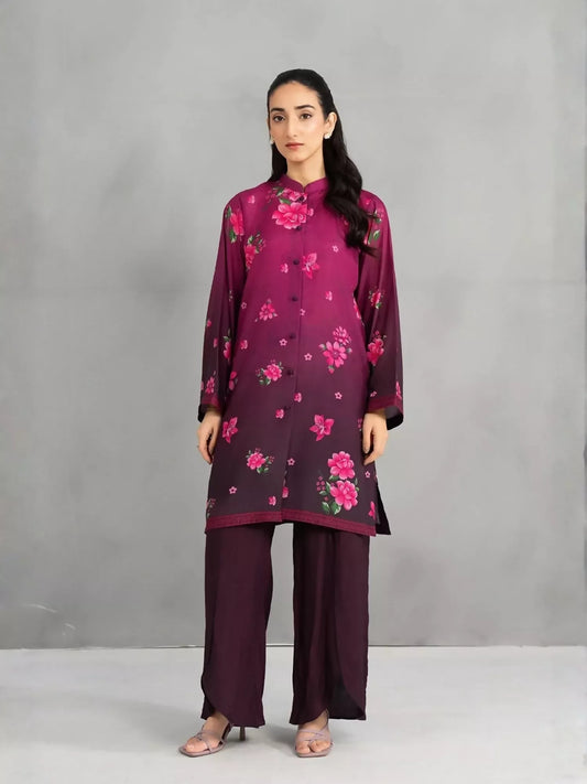 Panache Apparel Dear Summer Silk Lawn Printed Co-Ord Set-Floral Muse