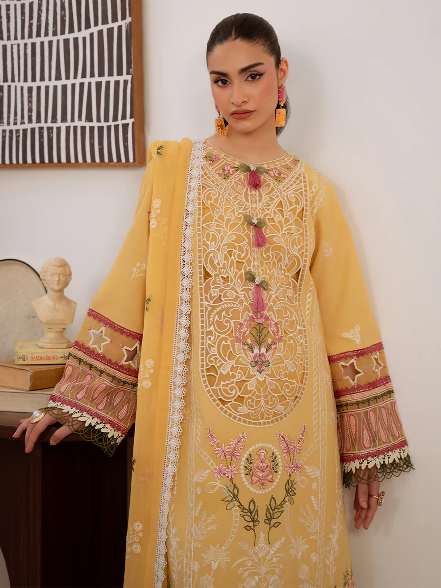 Mahnur Shanaya Lawn Embroidered Unstitched 3-Piece Suit-SN-01