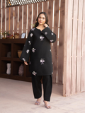 Panache Apparel Winter Core Linen Embroidered Stitched Suit-Floe