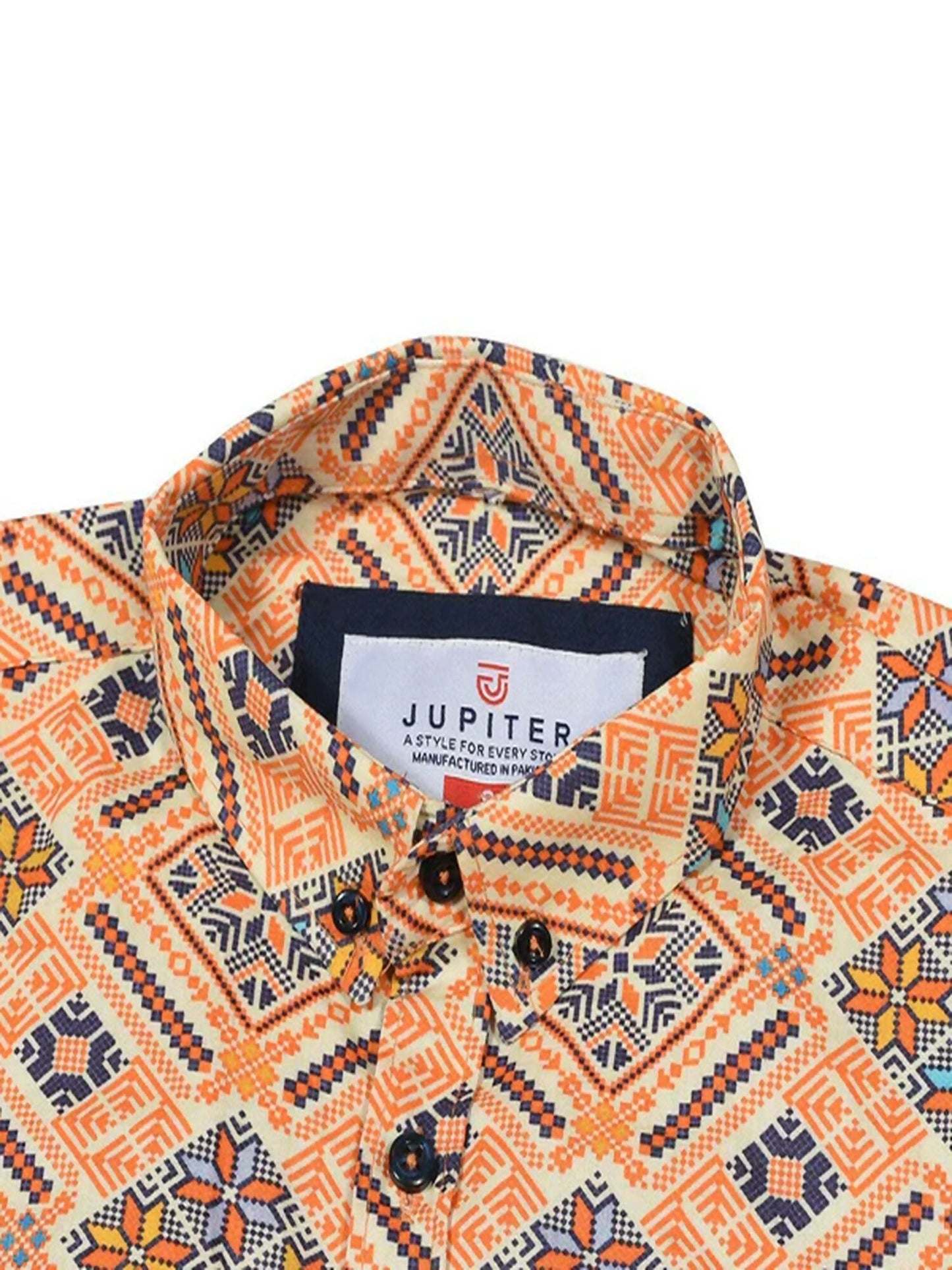 Jupiter Protected Square Printed Shirt-11534