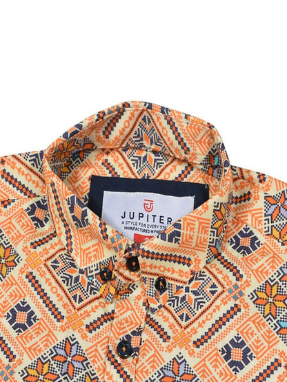 Jupiter Protected Square Printed Shirt-11534