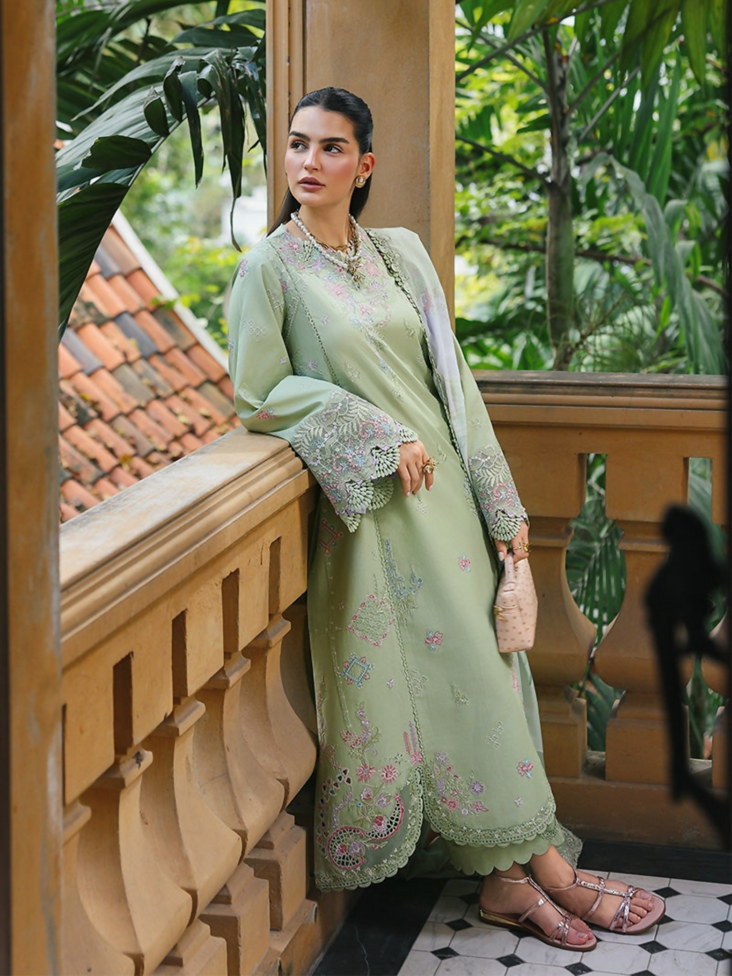 Qalamkar Qline Lawn Drop-1 Embroidered Unstitched 3-Piece Suit-RP-15-Rivah