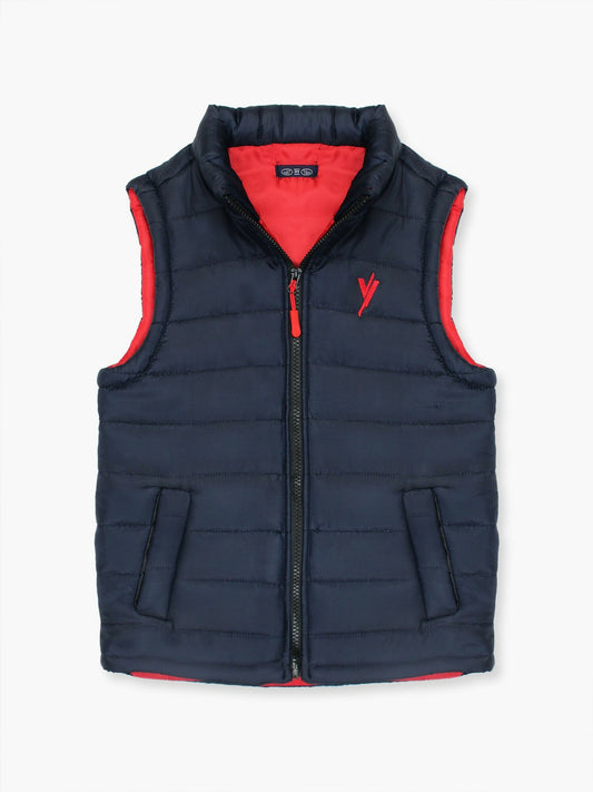 Blue Velvour Puffer Jacket-  VJ02-C Navy