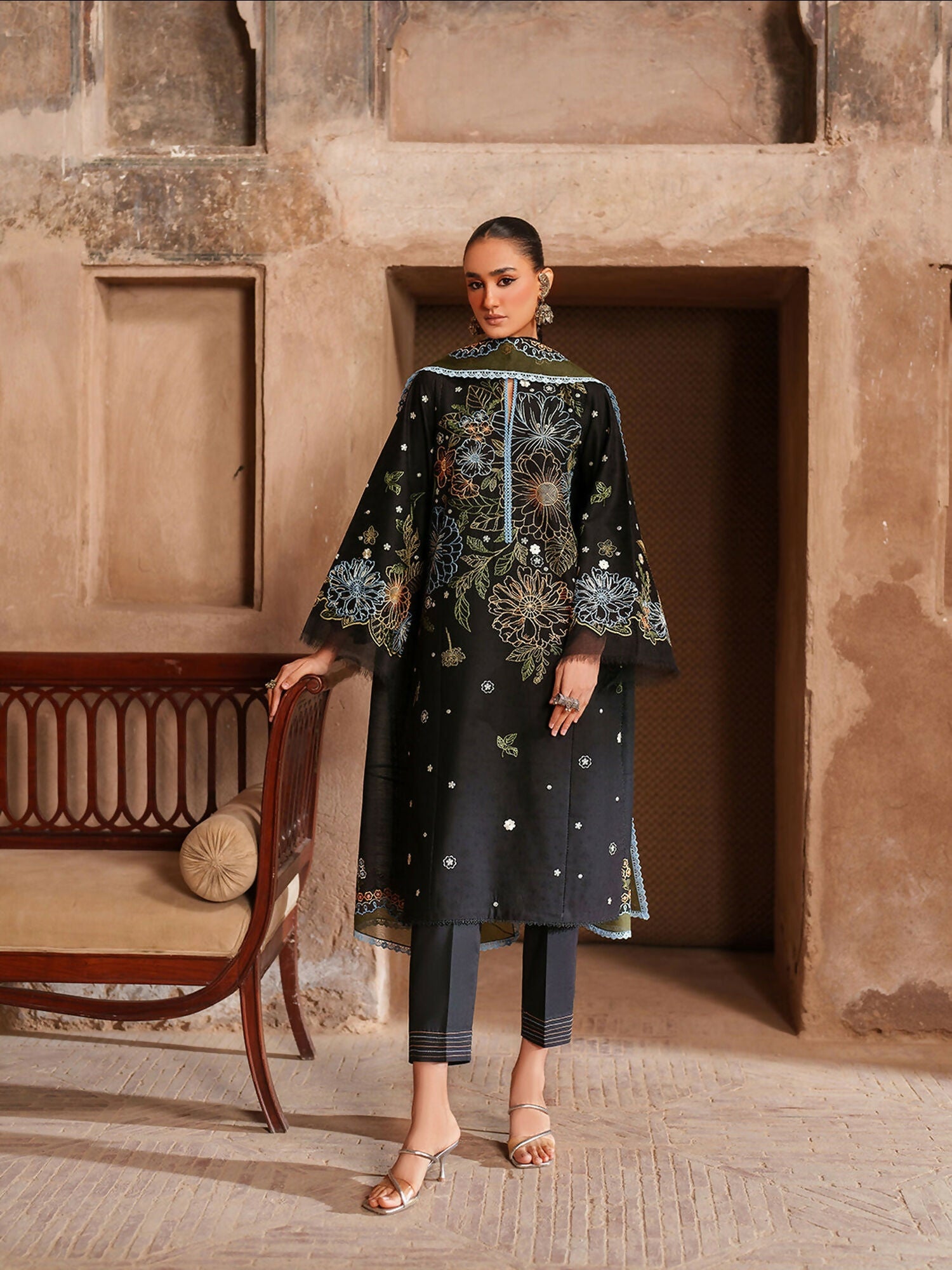 Binilyas Suroor Eid Pret'26 Lawn Embroidered Stitched 3-Piece Suit-244-A